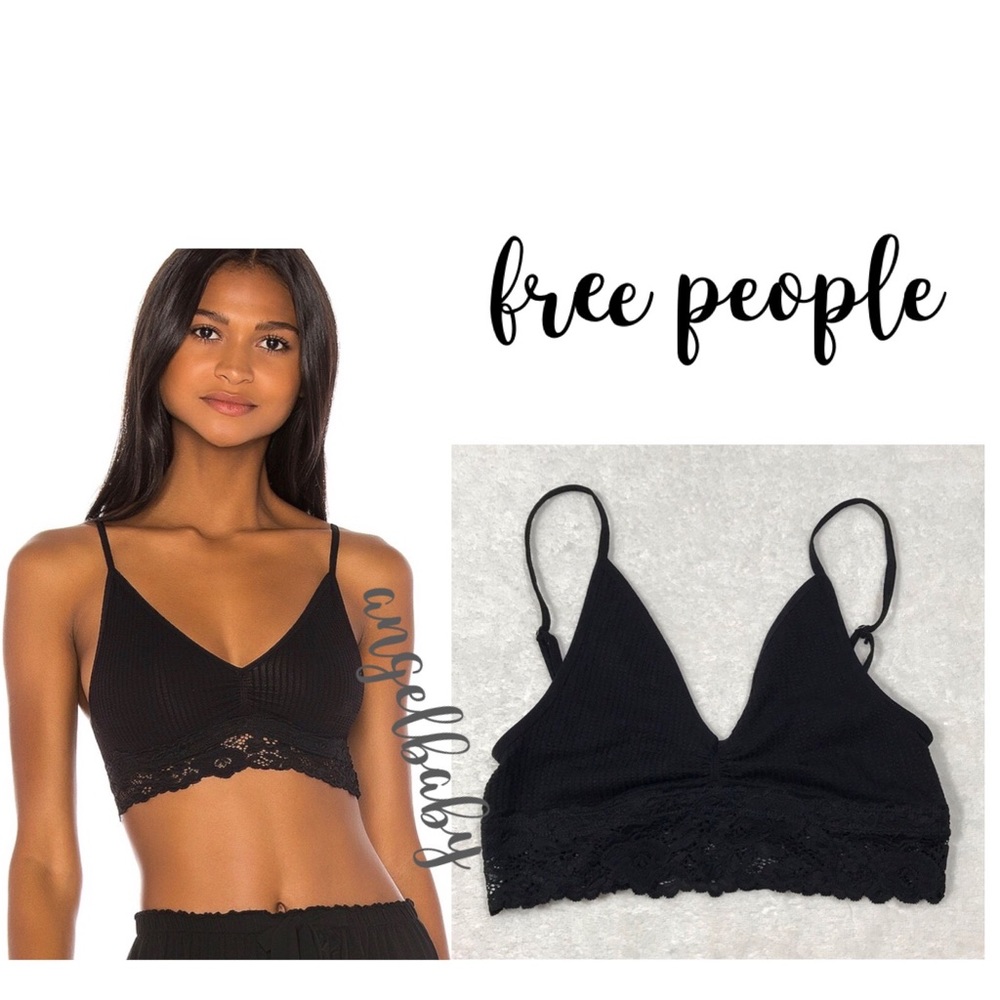 Free People Stevie Lace Trim Bra!